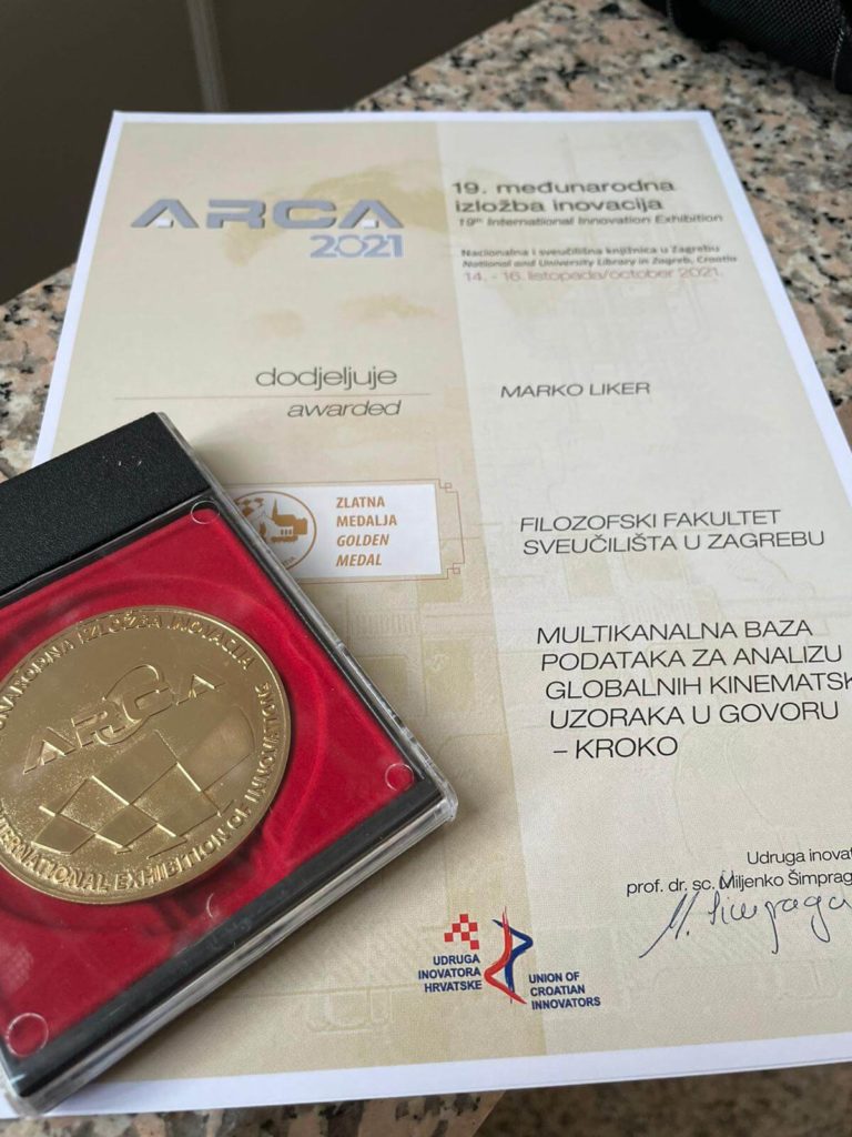 fotografija zlatne medalje dodijeljena Marku Likeru